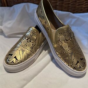Gold Slip-On women’s Shoes